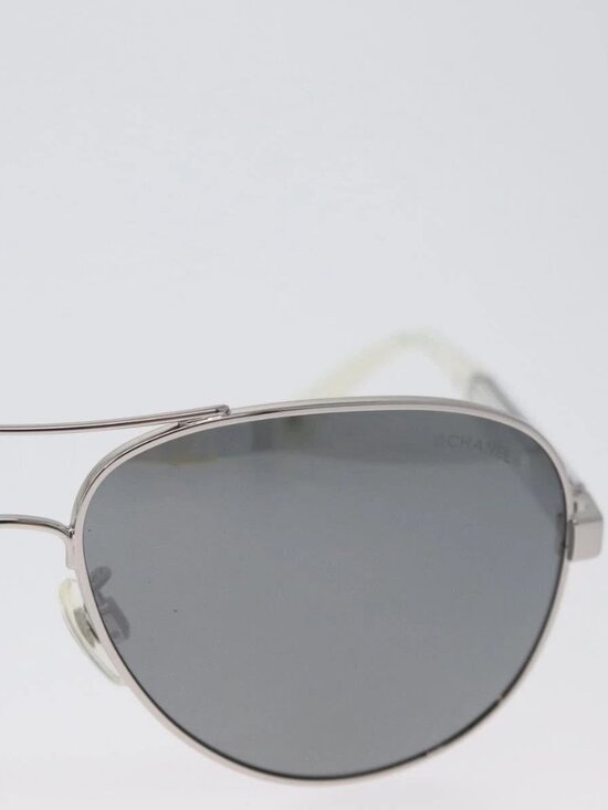 CHANEL Sunglasses metal Silver CC Auth ka2965 main image 10